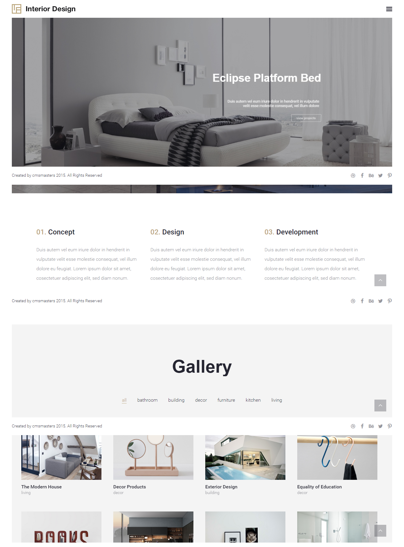 Mẫu website thiết kế nội thất - Interior Design