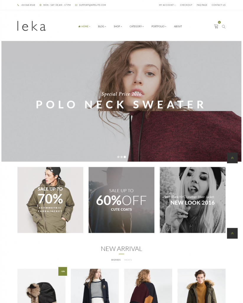 E-Commerce Website Template – LEKA