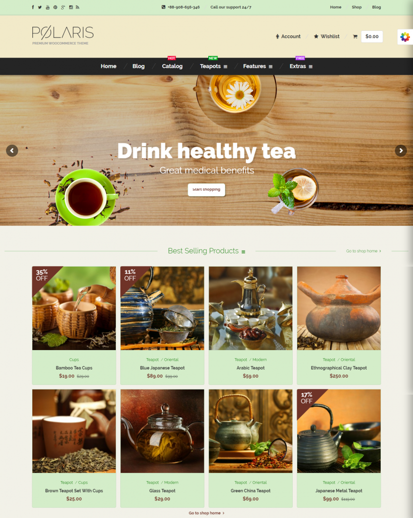 E-Commerce Website Template – Polaris