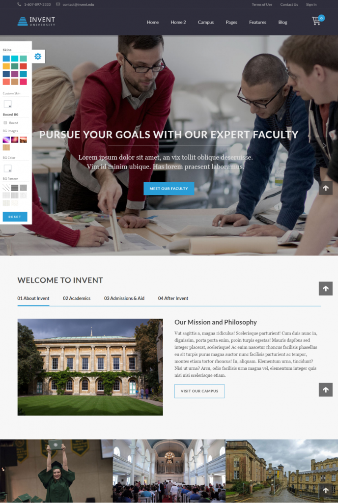 Mẫu website MẪU WEBSITE GIÁO DỤC – Invent