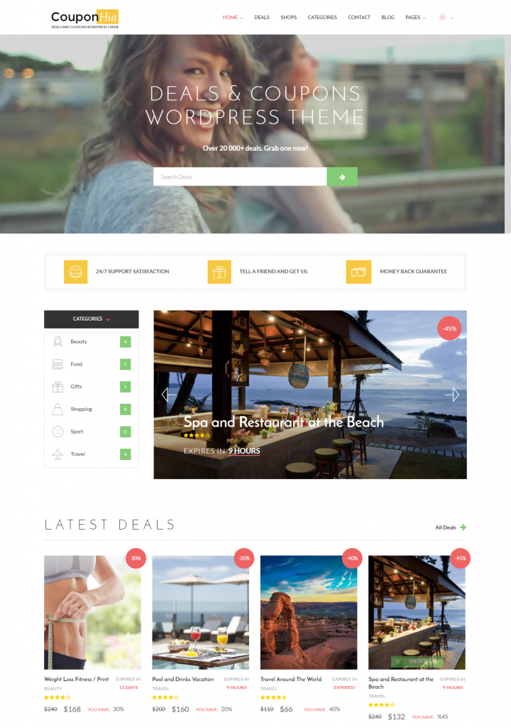 Mẫu website mua chung-deal – Coupon Hut