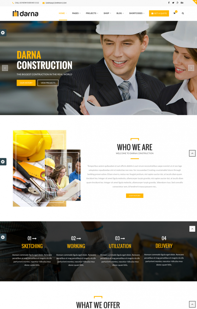 Mẫu website MẪU WEBSITE XÂY DỰNG – GIỚI THIỆU CTY – BÁN HÀNG – DARNA