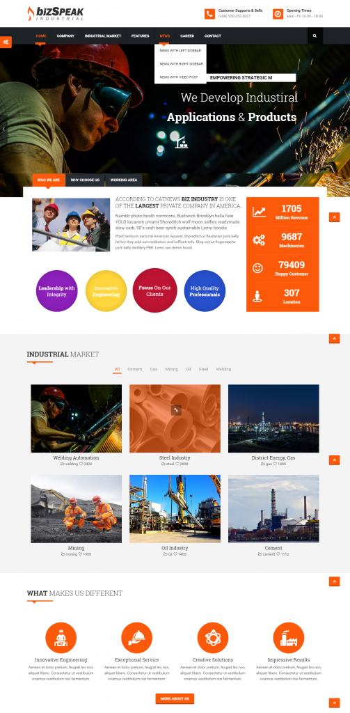 Mẫu website MẪU WEBSITE GIỚI THIỆU CÔNG TY – BÁN THÉP – bizspeak