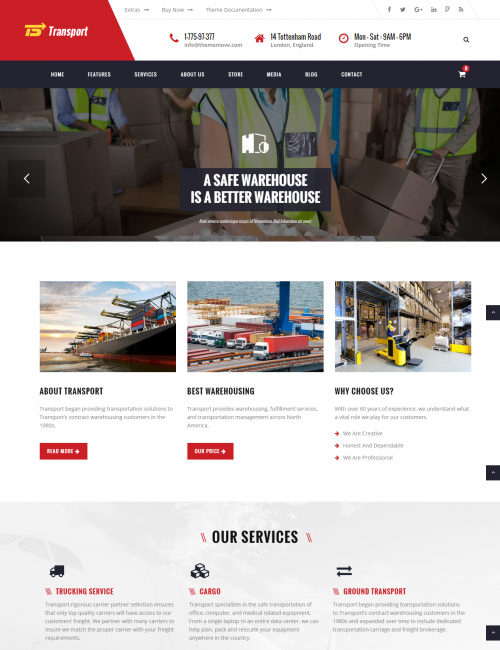 Mẫu website dịch vụ vận tải - IS Transport