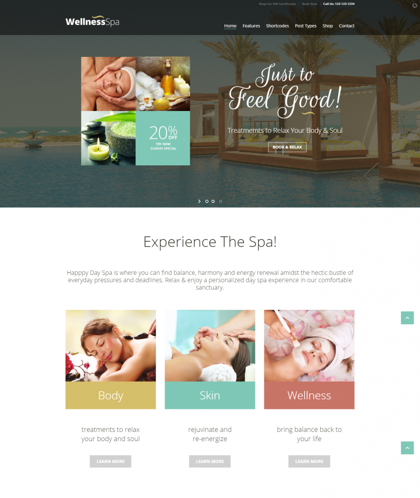 Mẫu website dịch vụ – Wellness Spa