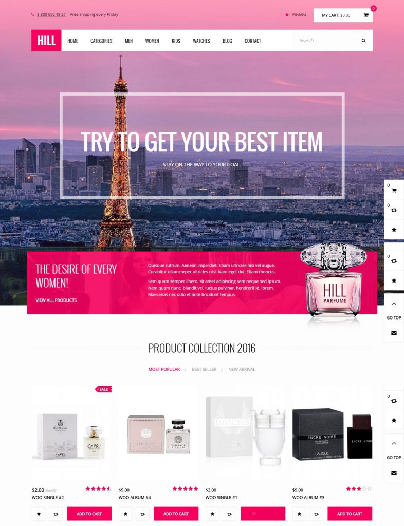 Mẫu website MẪU WEBSITE BÁN HÀNG MỸ PHẨM – HILL