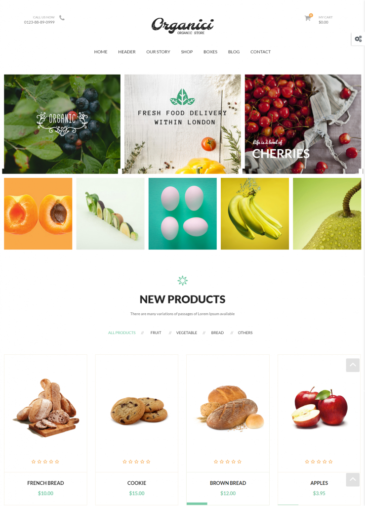 E-Commerce Website Template – Organic Store 2
