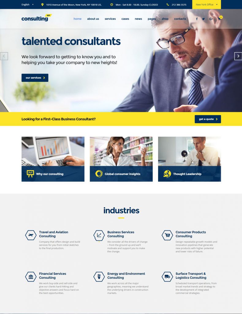 Finance Website Template – consulting