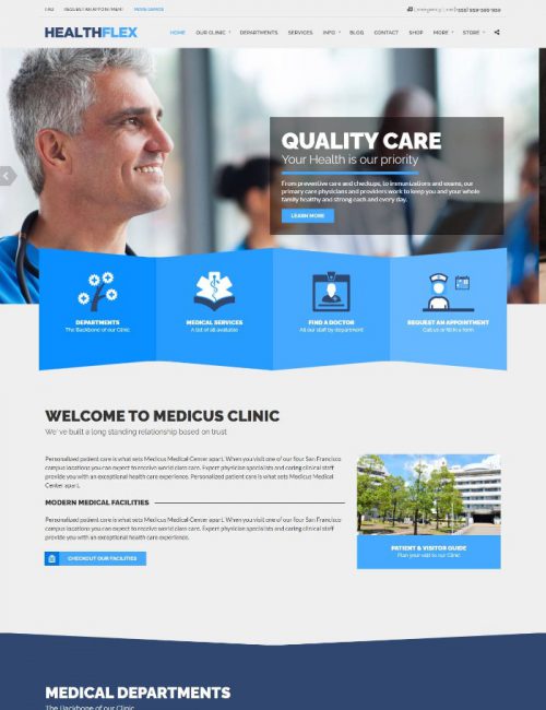 Mẫu website Y Tế - HealthyFlex