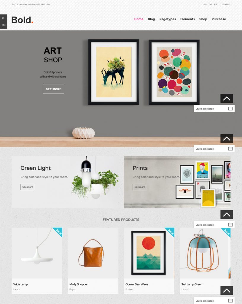 Mẫu website MẪU WEBSITE NỘI THẤT – BOLD