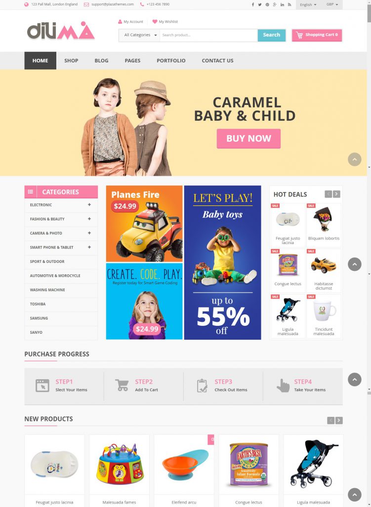 MẪU WEBSITE THỜI TRANG TRẺ EM – DILIMA KID
