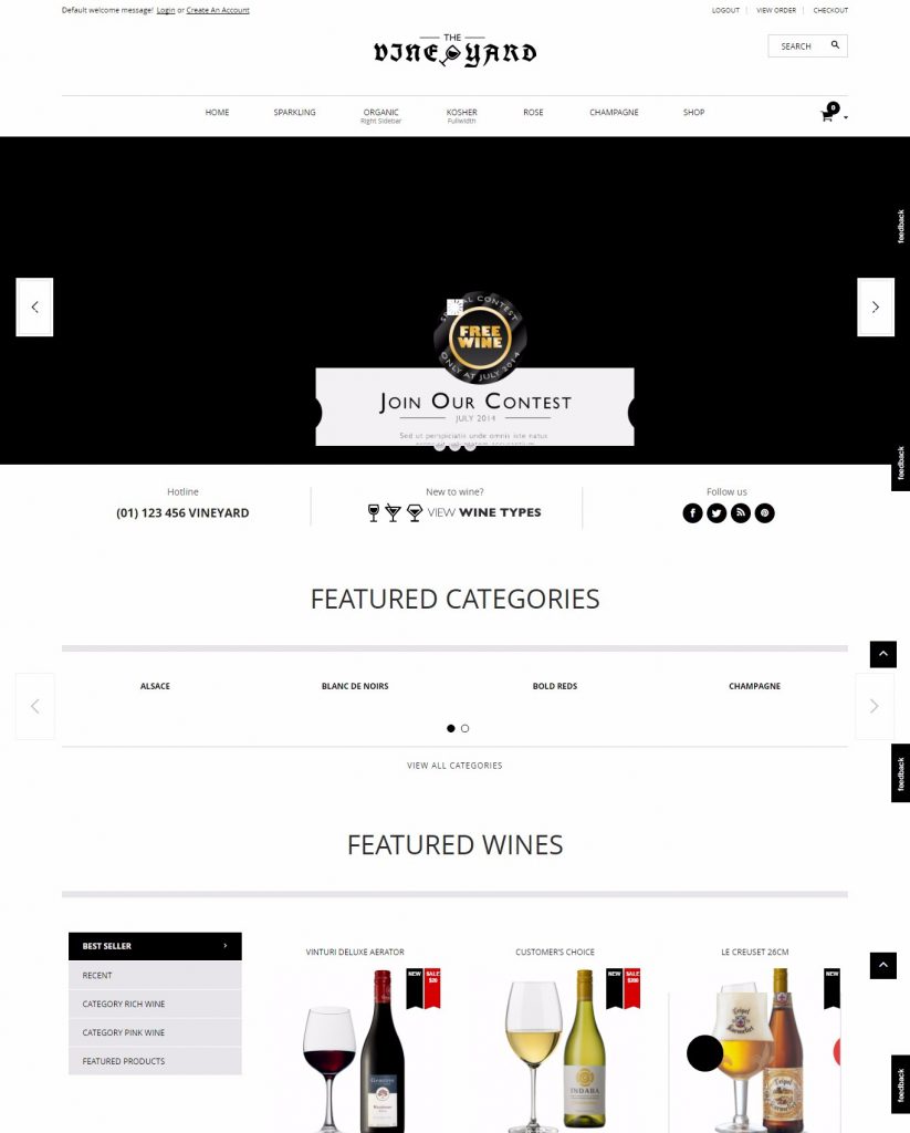 Mẫu website MẪU WEBSITE THỰC PHẨM – RƯỢU, NƯỚC GIẢI KHÁT – VINEYARD