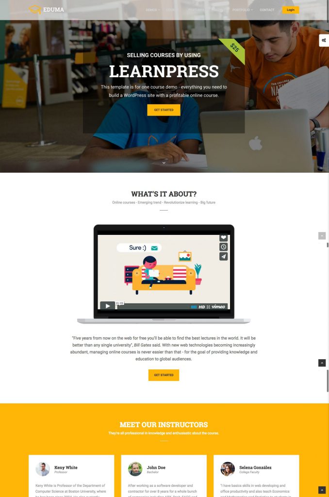 Mẫu website MẪU WEBSITE GIÁO DỤC – KHÓA HỌC – THIMPRESS