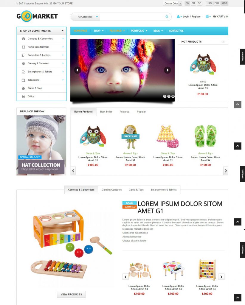 MẪU WEBSITE THỜI TRANG TRẺ EM – GO MARKET KID