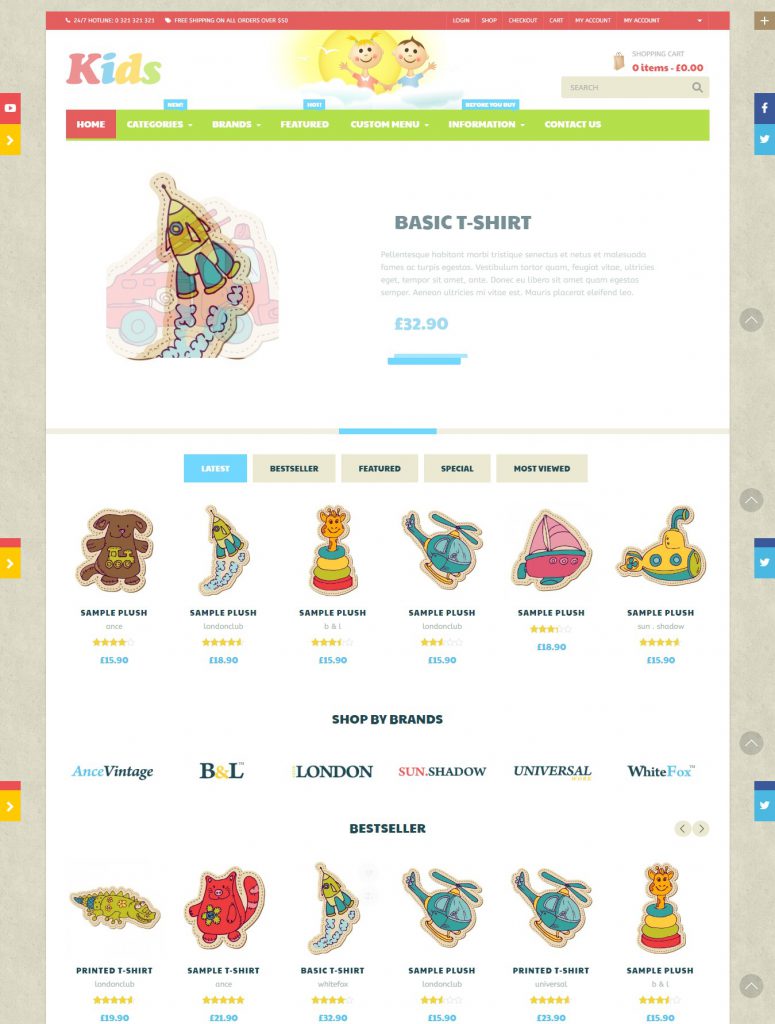 MẪU WEBSITE THỜI TRANG TRẺ EM – KID