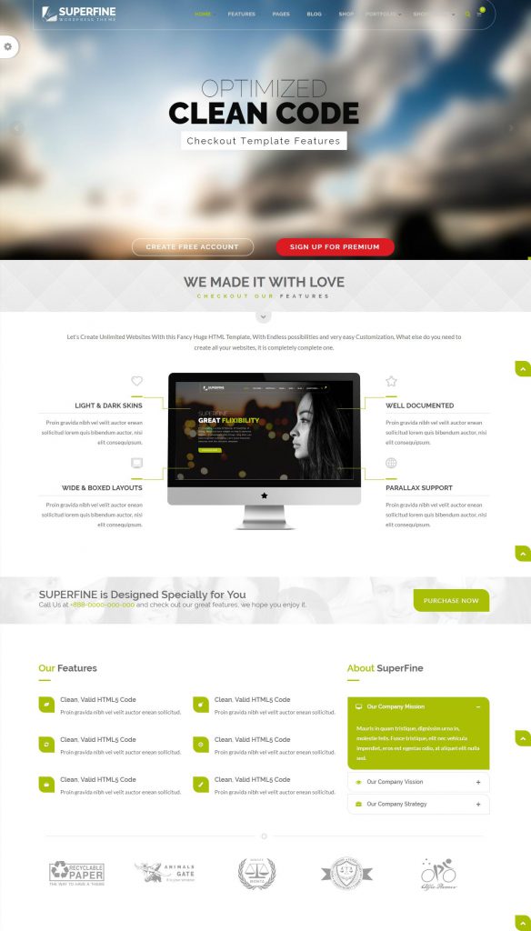 Mẫu website MẪU WEBSITE GIỚI THIỆU CÔNG TY – SUPPERFINE