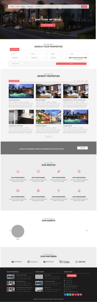 Mẫu website MẪU WEBSITE BẤT ĐỘNG SẢN – JAVOHOME