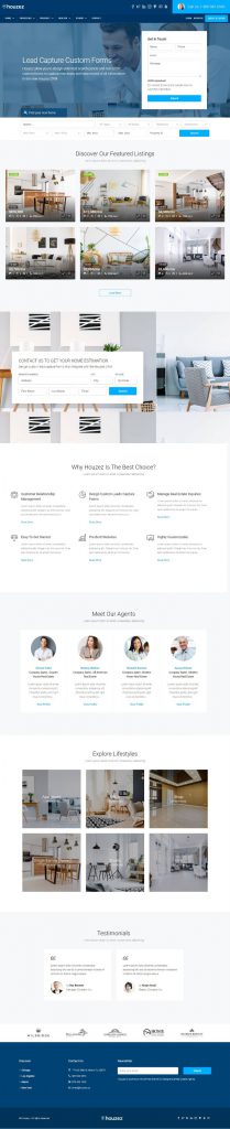Mẫu website MẪU WEBSITE BẤT ĐỘNG SẢN – HOUZEZ