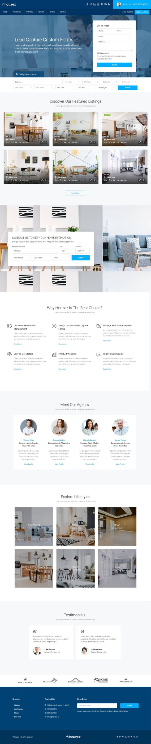 MẪU WEBSITE BẤT ĐỘNG SẢN – HOUZEZ