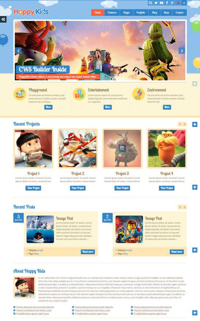 MẪU WEBSITE GIÁO DỤC – HAPPY KIDS