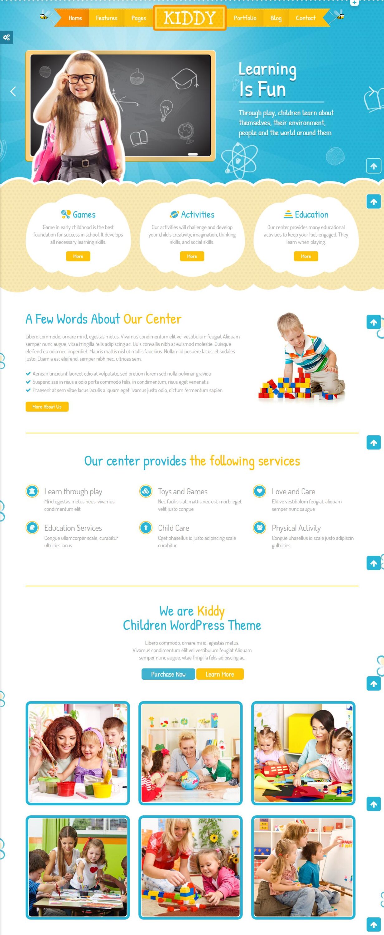 MẪU WEBSITE GIÁO DỤC – KIDDY