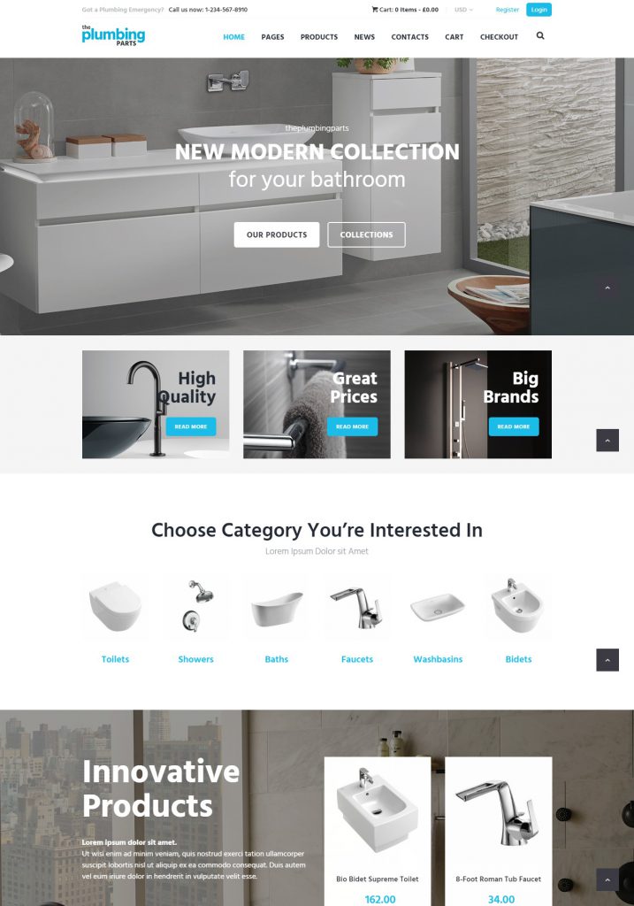 Mẫu website MẪU WEBSITE BÁN HÀNG – PLUMBING