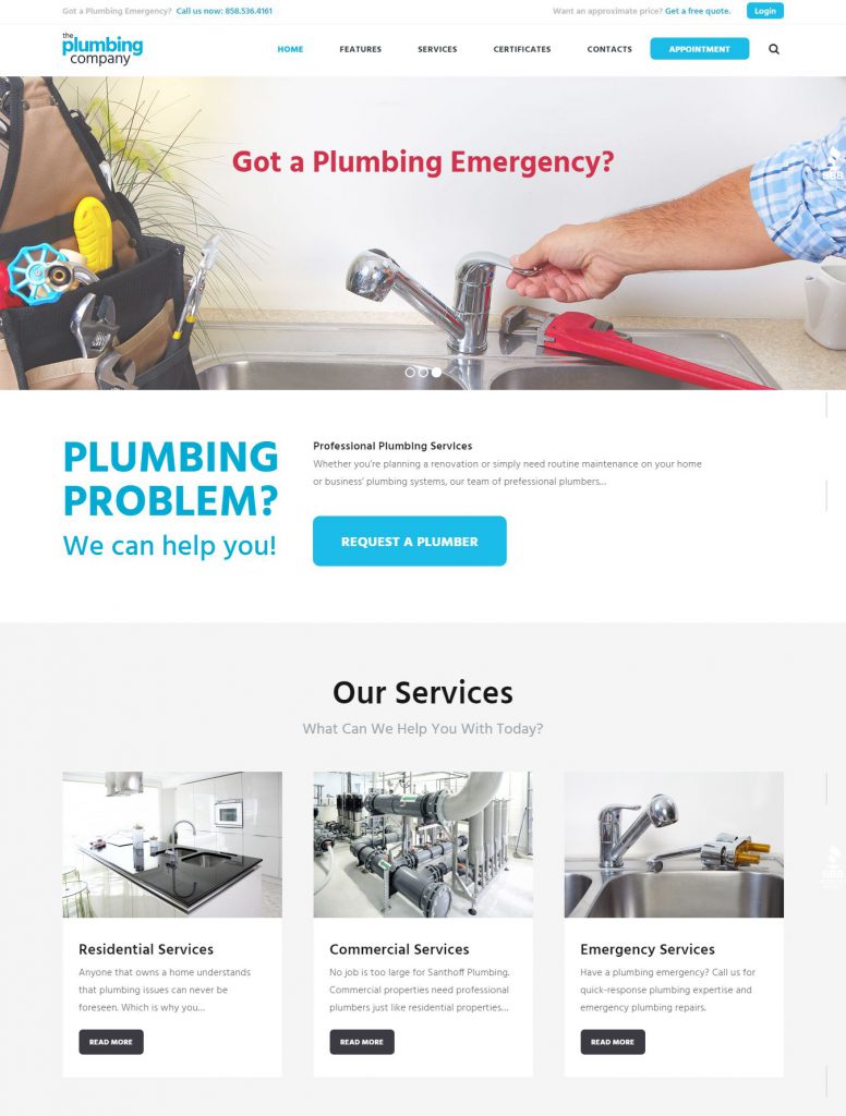 Mẫu website MẪU WEBSITE GIỚI THIỆU CÔNG TY – PLUMBING