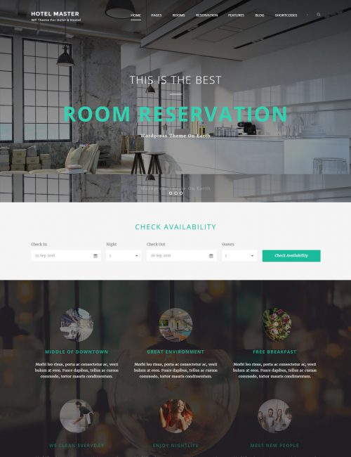 Thiết kế Web khách sạn - Hotel Master - Hostel Style