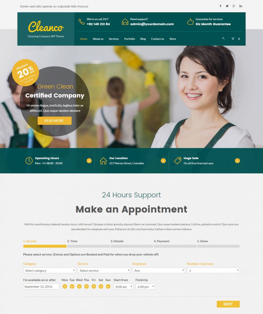 Mẫu website MẪU WEBSITE GIỚI THIỆU CÔNG TY – CLEANCO