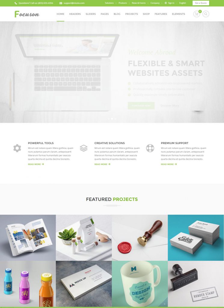 Mẫu website MẪU WEBSITE GIỚI THIỆU CÔNG TY – FOCUSON
