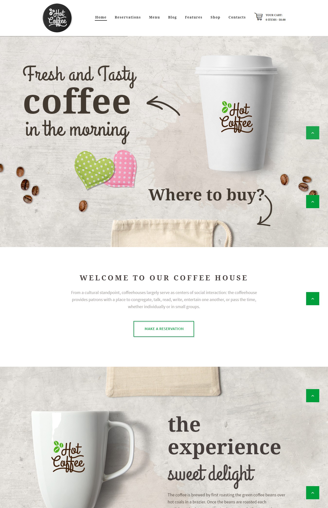 MẪU WEBSITE COFFEE SHOP - HOT COFFEE