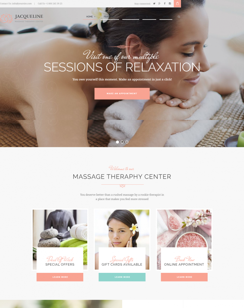 MẪU WEBSITE SPA – JACQUELINE