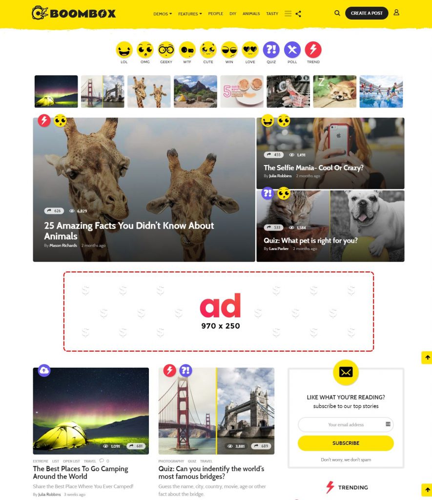 Mẫu website MẪU WEBSITE TIN TỨC – BOOMBOX