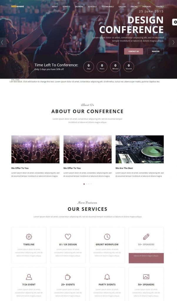 Mẫu website MẪU WEBSITE EVENT SỰ KIỆN NRGEVENT