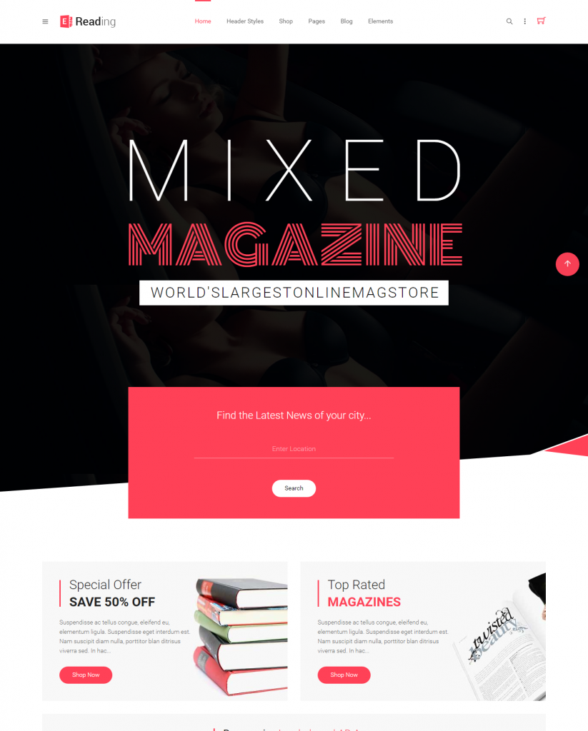 MẪU WEBSITE BÁN SÁCH – E-READING