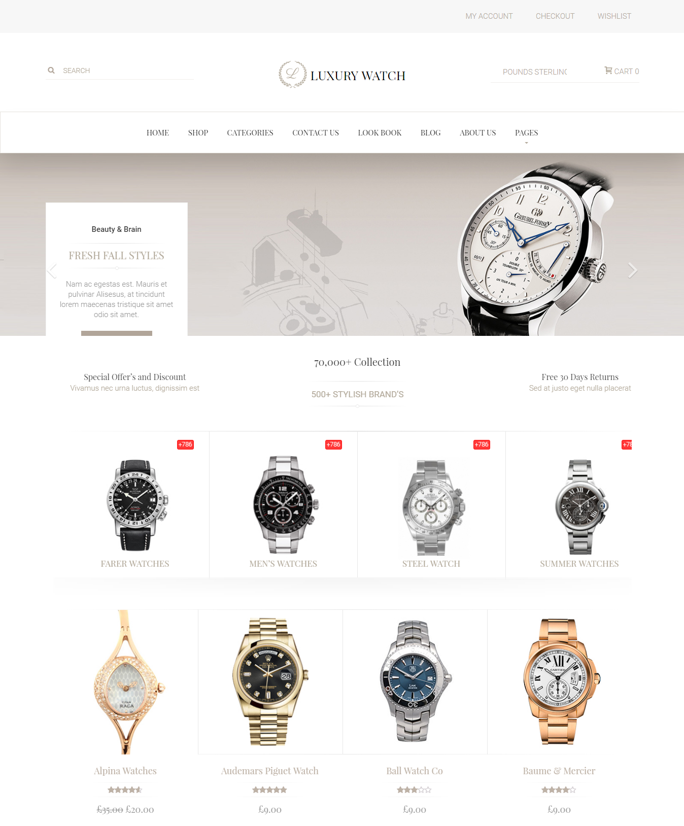 Mẫu website bán hàng - Đồng hồ - LUXURY WATCH