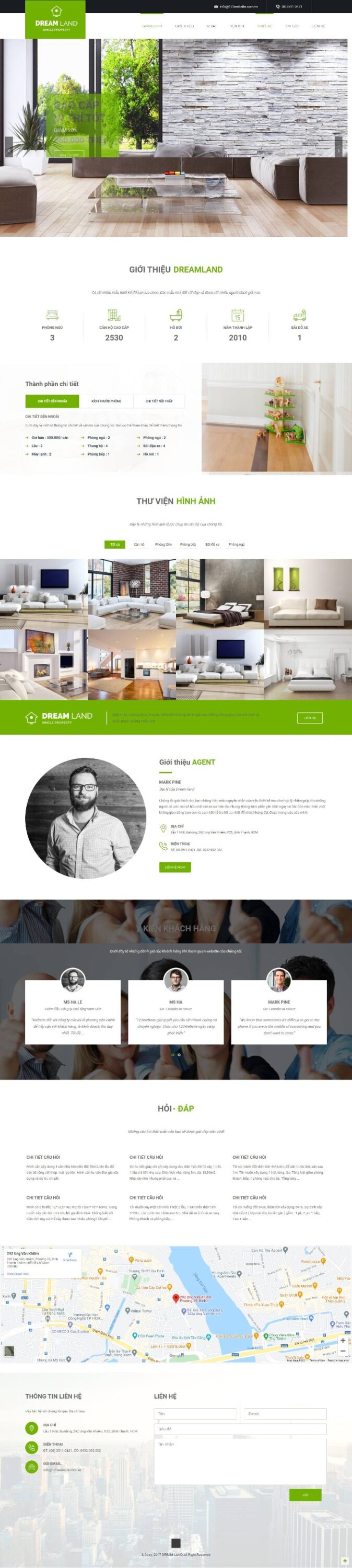 Mẫu website bất động sản _Dreamland