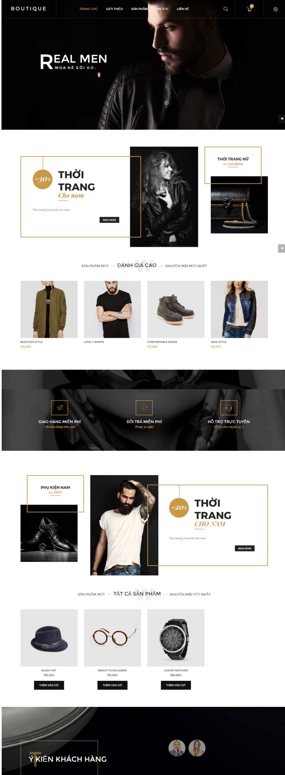 Mẫu website bán hàng thời trang – Boutique14