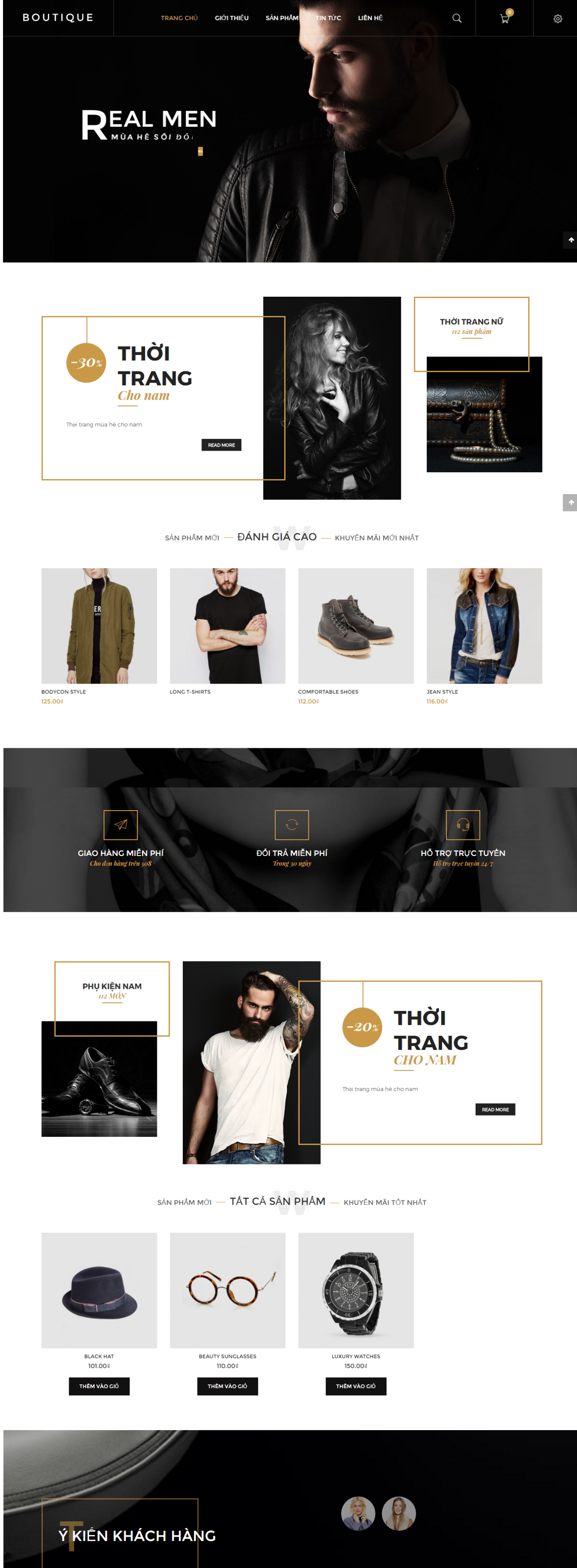 Mẫu website bán hàng thời trang - Boutique14
