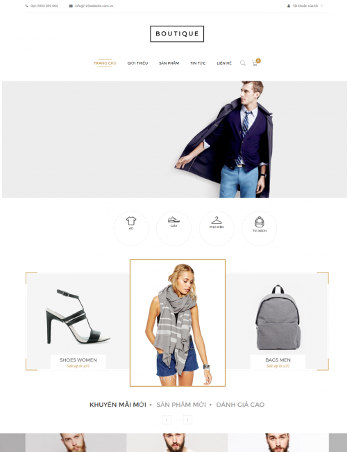 Mẫu website bán hàng thời trang - Boutique20