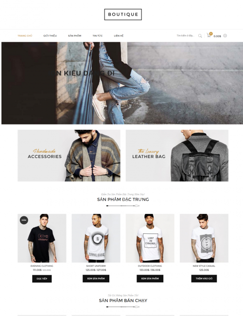 Mẫu website bán hàng thời trang - Boutique4