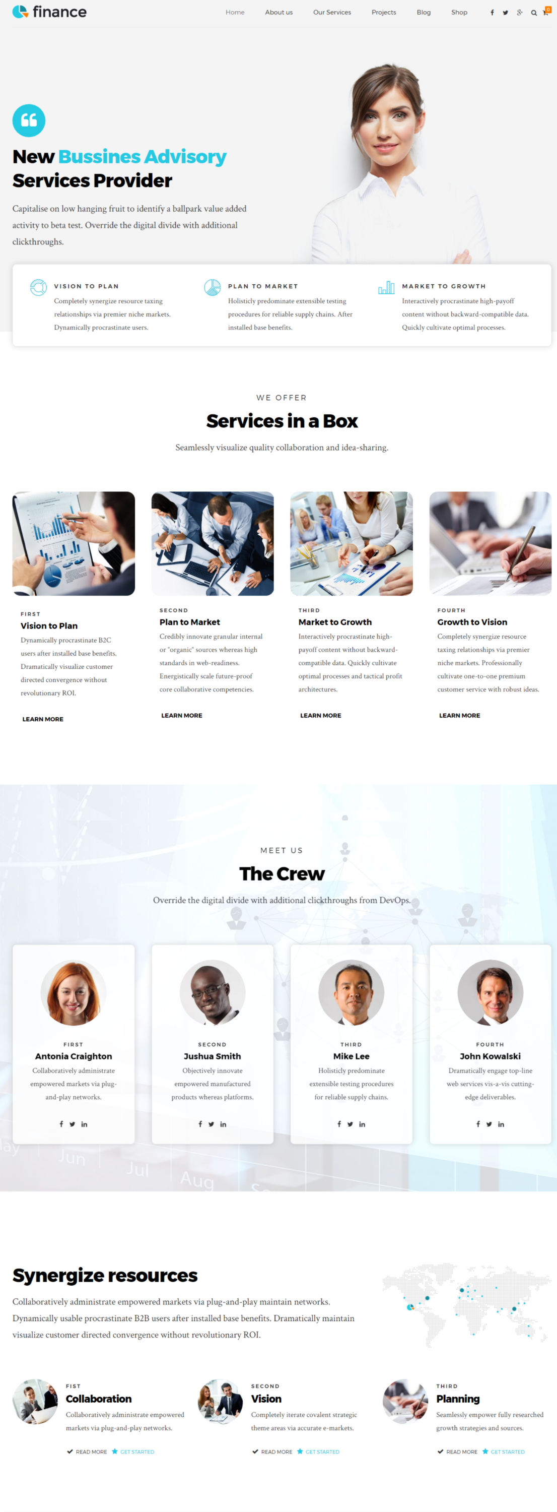 Mẫu website tài chính – finance