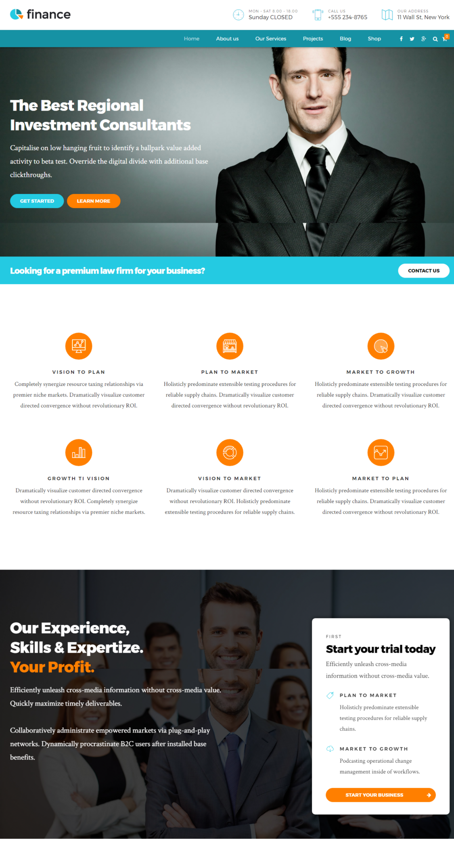 Mẫu website tài chính – finance