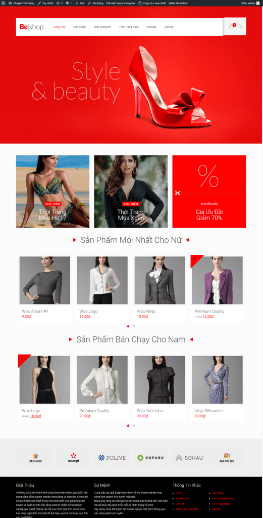 Mẫu website MẪU WEBSITE- THỜI TRANG – BE4