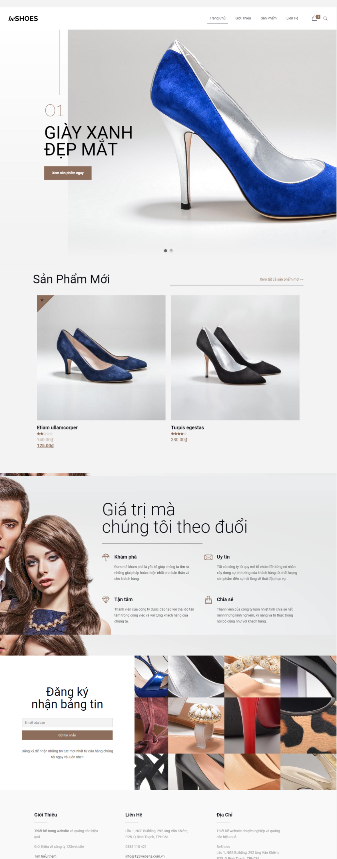 MẪU WEBSITE- THỜI TRANG – BE1