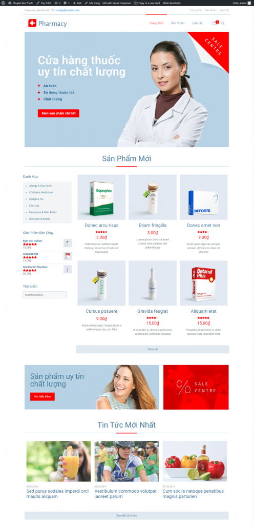 MẪU WEBSITE- THUỐC CHỮA BỆNH – BE2