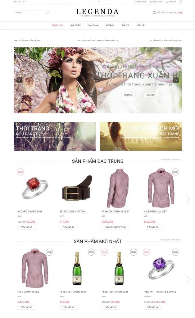 Mẫu website MẪU WEBSITE- THỜI TRANG – LEGENDA1