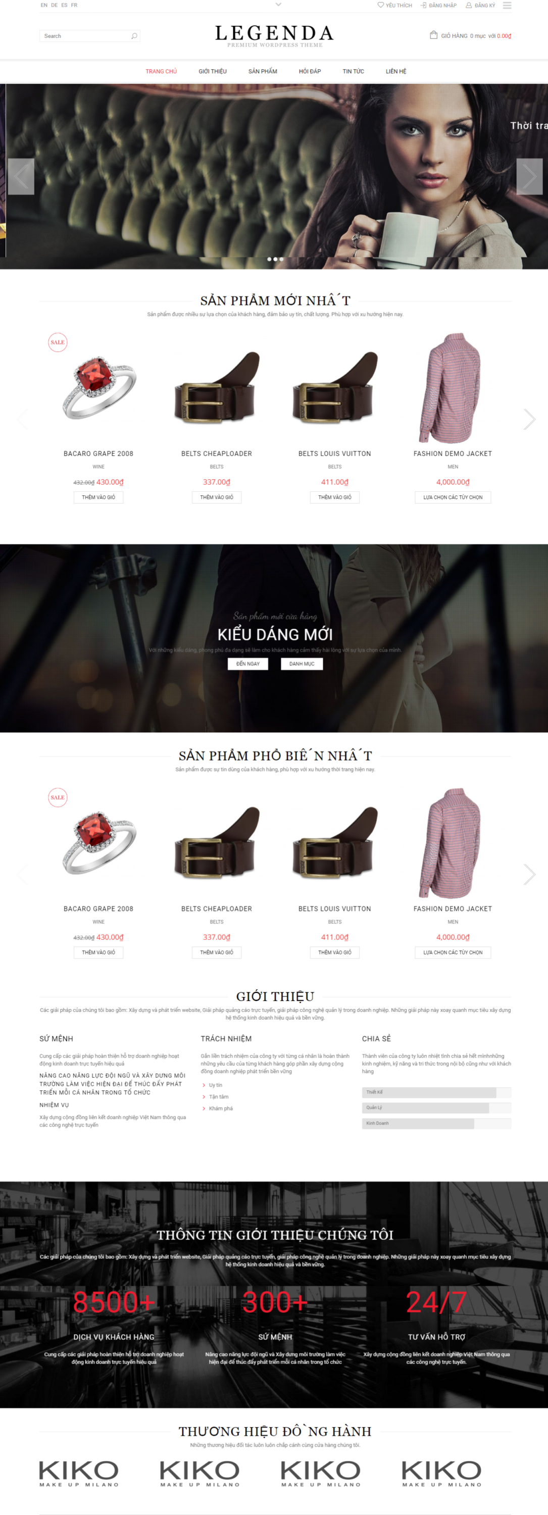 MẪU WEBSITE- THỜI TRANG – LEGENDA5