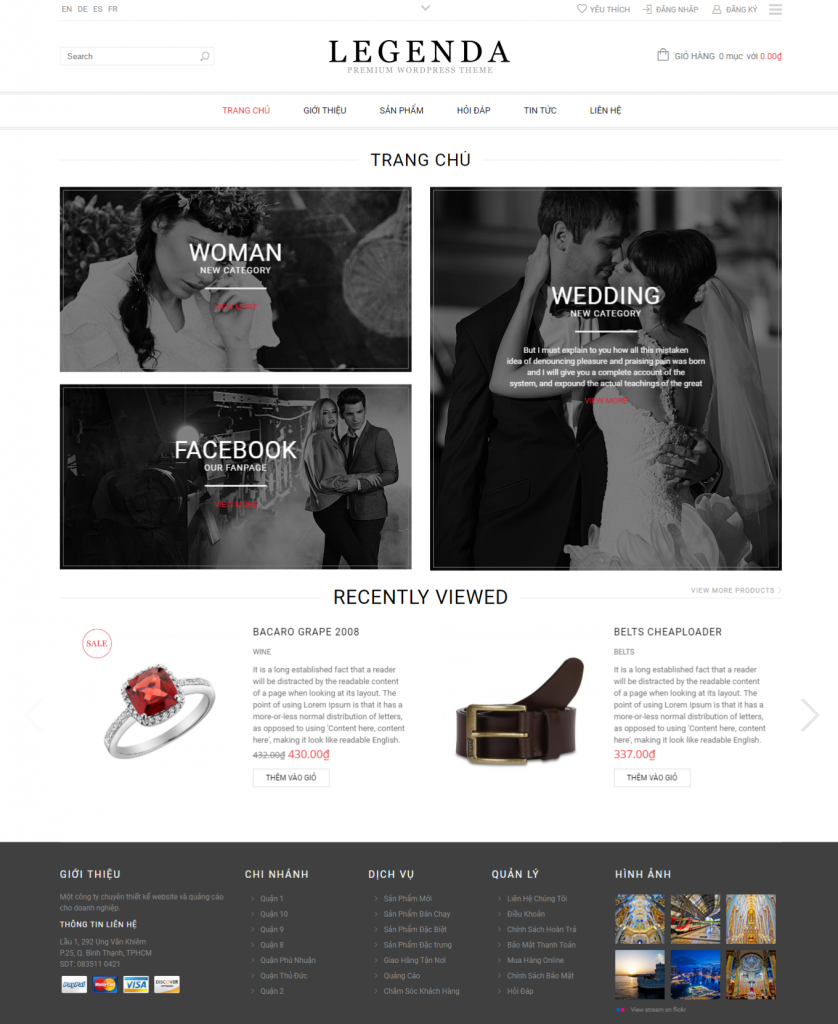 Fashion website template – LEGENDA9