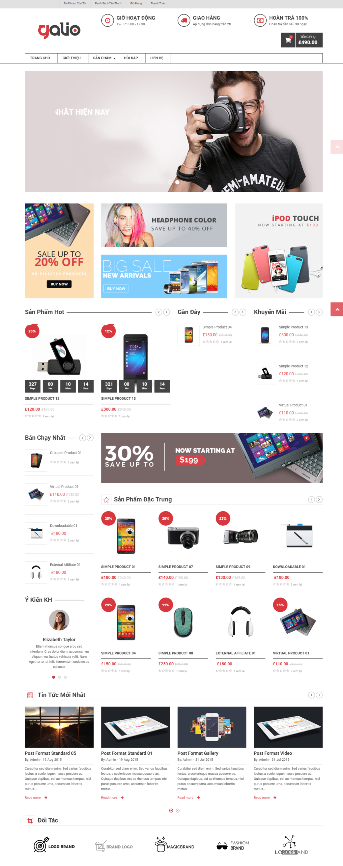 MẪU WEBSITE- THỜI TRANG – VGGALIO2